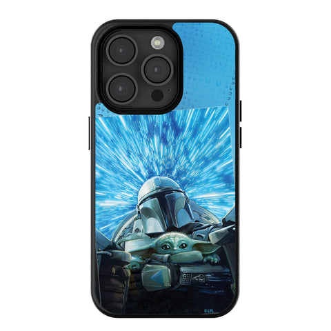 Star Wars: The Mandalorian Grogu and Din Djarin Portrait MagSafe Compatible Phone Case for Apple iPhone