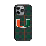 University of Miami Hurricanes Plaid MagSafe Compatible Phone Case for Apple iPhone