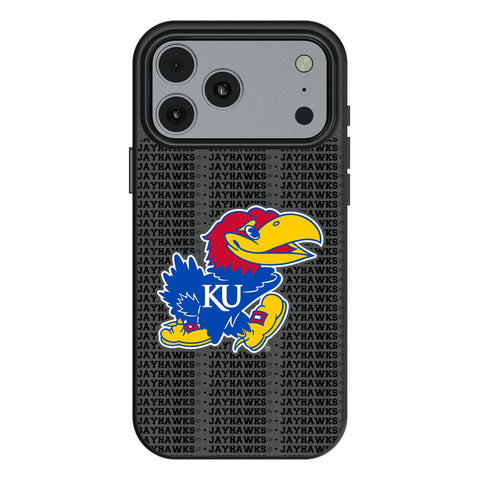 University of Kansas Jayhawks Text Backdrop MagSafe Compatible Phone Case for Apple iPhone 17 Series