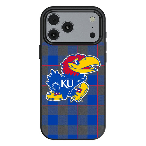 University of Kansas Jayhawks Plaid MagSafe Compatible Phone Case for Apple iPhone 17 Series