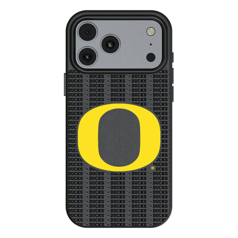 University of Oregon Ducks Text Backdrop MagSafe Compatible Phone Case for Apple iPhone 17 Series