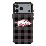 University of Arkansas Fayetteville Razorbacks Plaid MagSafe Compatible Phone Case for Apple iPhone 17 Series