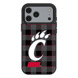 University of Cincinnati Bearcats Plaid MagSafe Compatible Phone Case for Apple iPhone 17 Series
