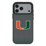 University of Miami Hurricanes Linen MagSafe Compatible Phone Case for Apple iPhone 17 Series