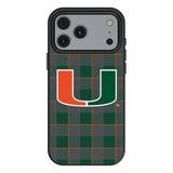 University of Miami Hurricanes Plaid MagSafe Compatible Phone Case for Apple iPhone 17 Series