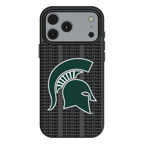 Michigan State University Spartans Text Backdrop MagSafe Compatible Phone Case for Apple iPhone 17 Series