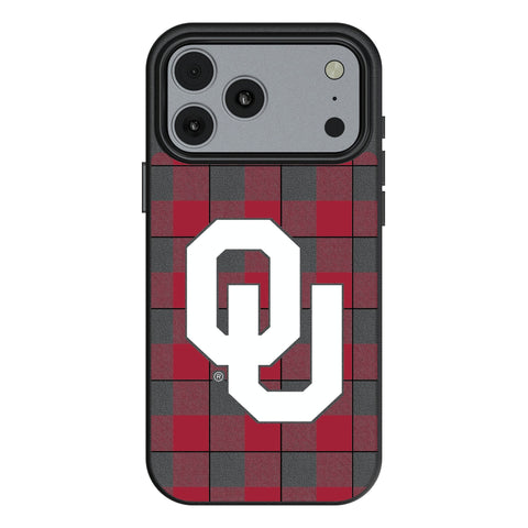 University of Oklahoma Sooners Plaid MagSafe Compatible Phone Case for Apple iPhone 17 Series