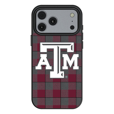 Texas A&M University Aggies Plaid MagSafe Compatible Phone Case for Apple iPhone 17 Series