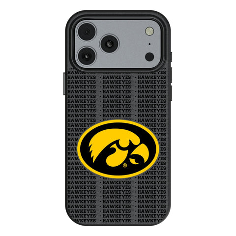 University of Iowa Hawkeyes Text Backdrop MagSafe Compatible Phone Case for Apple iPhone 17 Series