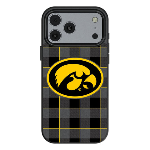 University of Iowa Hawkeyes Plaid MagSafe Compatible Phone Case for Apple iPhone 17 Series