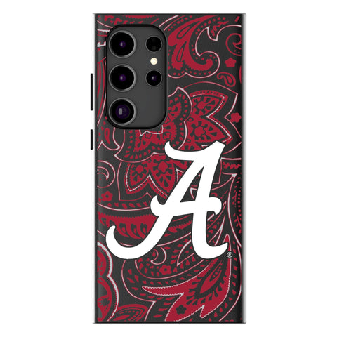 University of Alabama Crimson Tide Script A Paisley MagSafe Compatible Phone Case for Samsung Galaxy