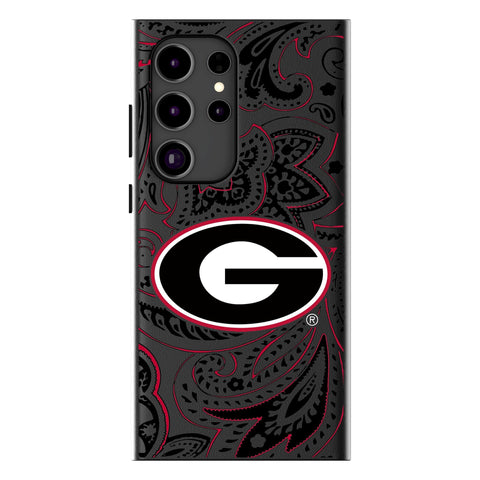 University of Georgia Bulldogs Paisley MagSafe Compatible Phone Case for Samsung Galaxy
