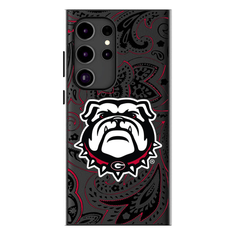 University of Georgia Bulldogs Uga Paisley MagSafe Compatible Phone Case for Samsung Galaxy