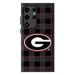 University of Georgia Bulldogs Plaid MagSafe Compatible Phone Case for Samsung Galaxy