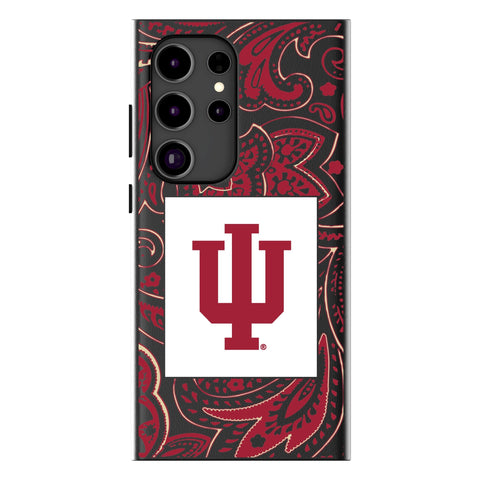 Indiana University Hoosiers Paisley MagSafe Compatible Phone Case for Samsung Galaxy