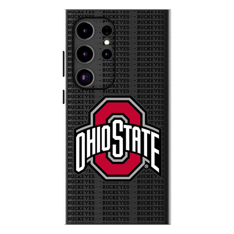 Ohio State University Buckeyes Text Backdrop MagSafe Compatible Phone Case for Samsung Galaxy