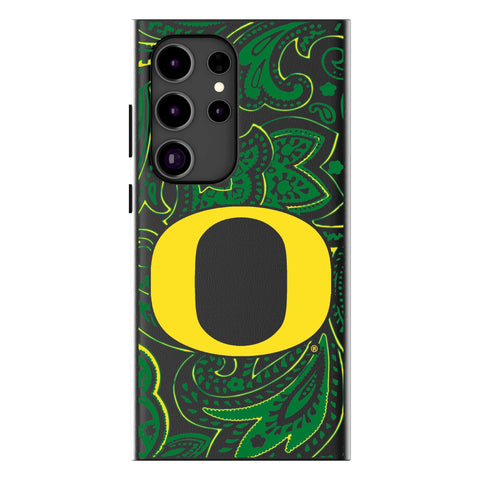 University of Oregon Ducks Paisley MagSafe Compatible Phone Case for Samsung Galaxy