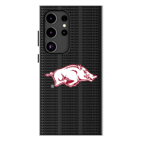 University of Arkansas Fayetteville Razorbacks Text Backdrop MagSafe Compatible Phone Case for Samsung Galaxy