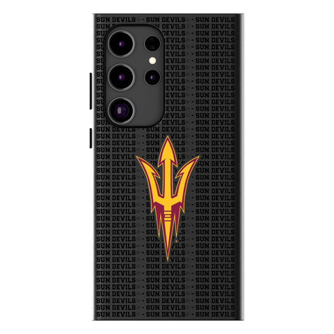 Arizona State University Sun Devils Text Backdrop MagSafe Compatible Phone Case for Samsung Galaxy