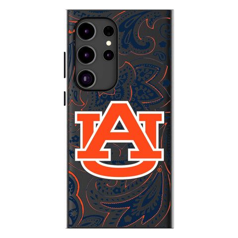 University of Auburn Tigers Paisley MagSafe Compatible Phone Case for Samsung Galaxy