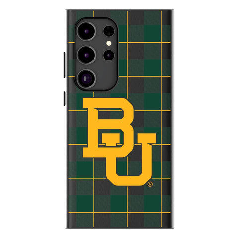 Baylor University Bears Plaid MagSafe Compatible Phone Case for Samsung Galaxy