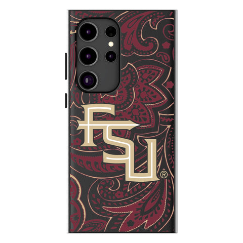 Florida State University Seminoles Athletic Wordmark Paisley MagSafe Compatible Phone Case for Samsung Galaxy