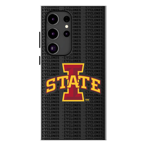 Iowa State University Cyclones Text Backdrop MagSafe Compatible Phone Case for Samsung Galaxy