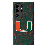 University of Miami Hurricanes Paisley MagSafe Compatible Phone Case for Samsung Galaxy