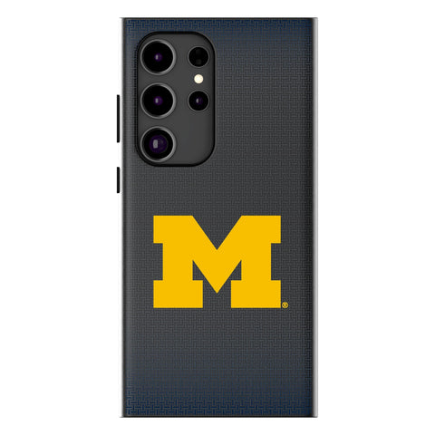 University of Michigan Wolverines Linen MagSafe Compatible Phone Case for Samsung Galaxy
