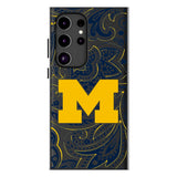 University of Michigan Wolverines Paisley MagSafe Compatible Phone Case for Samsung Galaxy