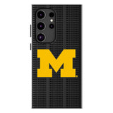 University of Michigan Wolverines Text Backdrop MagSafe Compatible Phone Case for Samsung Galaxy