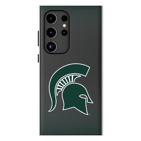 Michigan State University Spartans Linen MagSafe Compatible Phone Case for Samsung Galaxy