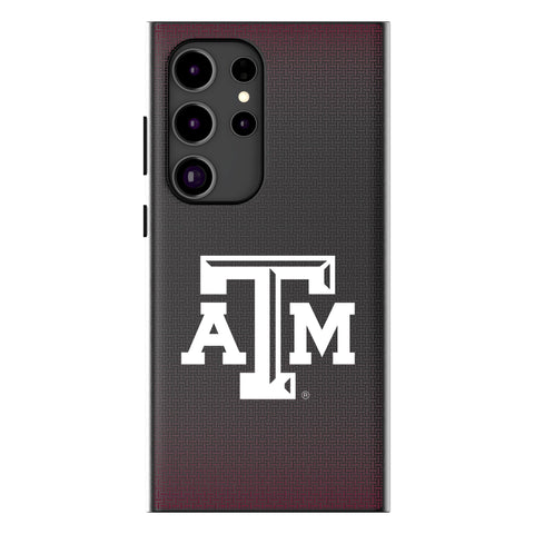 Texas A&M University Aggies Linen MagSafe Compatible Phone Case for Samsung Galaxy