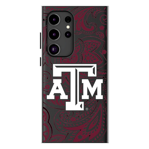 Texas A&M University Aggies Paisley MagSafe Compatible Phone Case for Samsung Galaxy