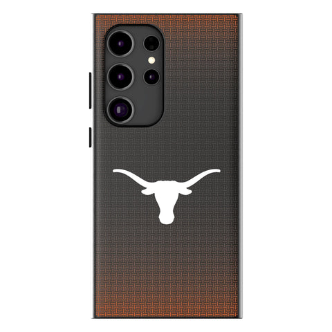University of Texas Longhorns Linen MagSafe Compatible Phone Case for Samsung Galaxy