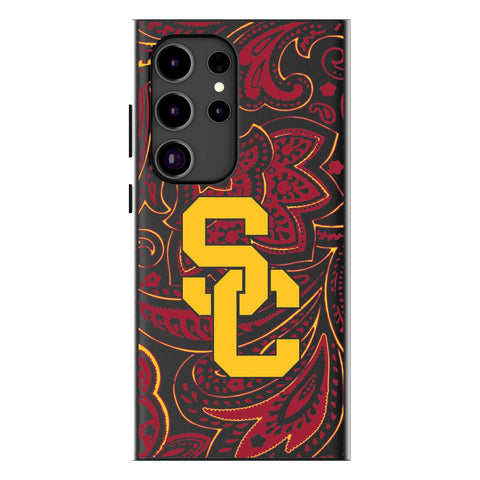 University of Southern California Trojans Paisley MagSafe Compatible Phone Case for Samsung Galaxy