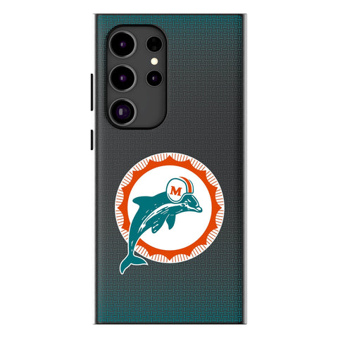 Miami Dolphins 1966-1973 Historic Collection Linen MagSafe Compatible Phone Case for Samsung Galaxy