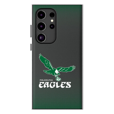 Philadelphia Eagles 1973-1995 Historic Collection Linen MagSafe Compatible Phone Case for Samsung Galaxy