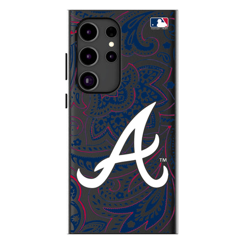 Atlanta Braves Paisley MagSafe Compatible Phone Case for Samsung Galaxy