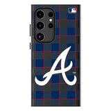 Atlanta Braves Plaid MagSafe Compatible Phone Case for Samsung Galaxy