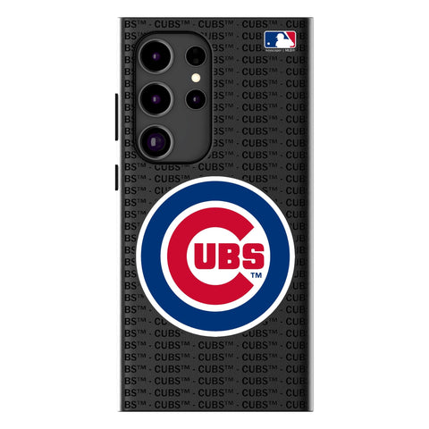 Chicago Cubs Text Backdrop MagSafe Compatible Phone Case-0