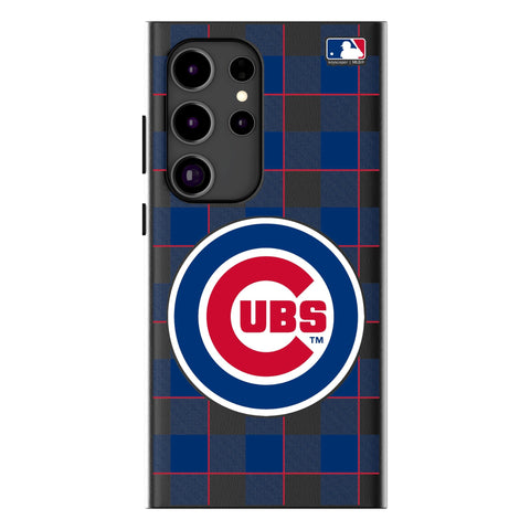 Chicago Cubs Plaid MagSafe Compatible Phone Case-0