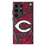 Cincinnati Reds Paisley MagSafe Compatible Phone Case for Samsung Galaxy