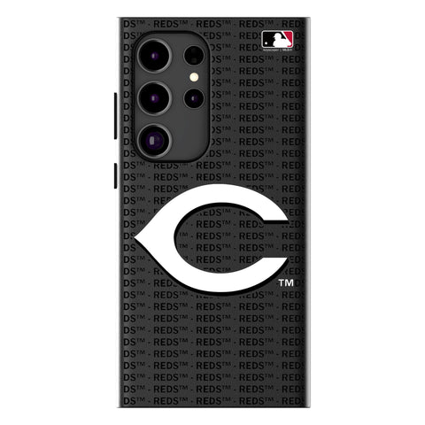 Cincinnati Reds Text Backdrop MagSafe Compatible Phone Case for Samsung Galaxy