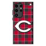 Cincinnati Reds Plaid MagSafe Compatible Phone Case for Samsung Galaxy