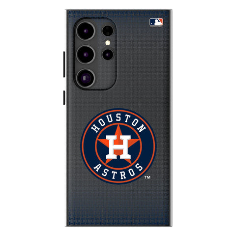 Houston Astros Linen MagSafe Compatible Phone Case for Samsung Galaxy