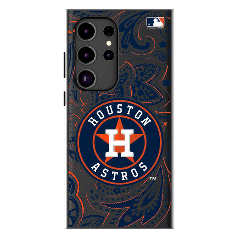 Houston Astros Paisley MagSafe Compatible Phone Case for Samsung Galaxy
