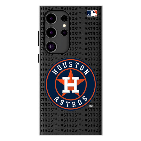 Houston Astros Text Backdrop MagSafe Compatible Phone Case for Samsung Galaxy