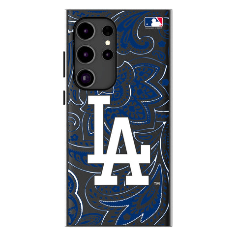 LA Dodgers Paisley MagSafe Compatible Phone Case for Samsung Galaxy