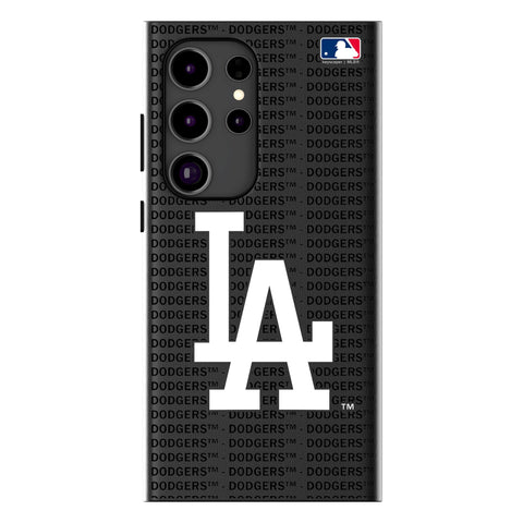 LA Dodgers Text Backdrop MagSafe Compatible Phone Case for Samsung Galaxy